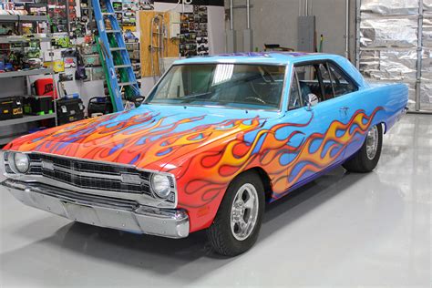 Flames Vinyl Wrap Dodge Dart - Zilla Wraps