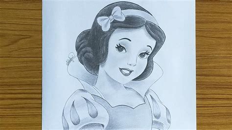 Snow White princess pencil drawing - YouTube