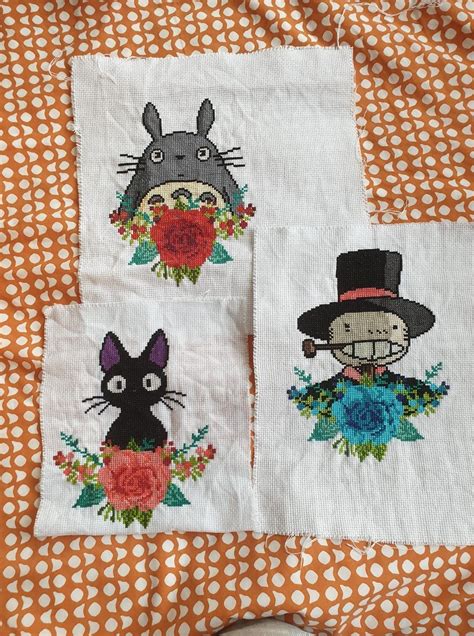 Studio ghibli cross stitch | Puntos de bordado, Puntos bordados a mano, Hilados de lana