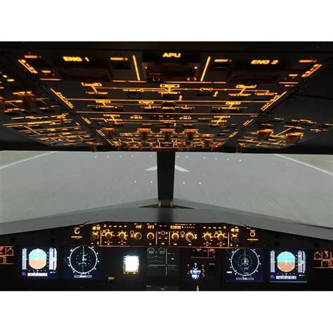 Airbus A320 Overhead Cockpit Simulator-20 Inch By 30 Inch Laminated Poster With Bright Colors ...