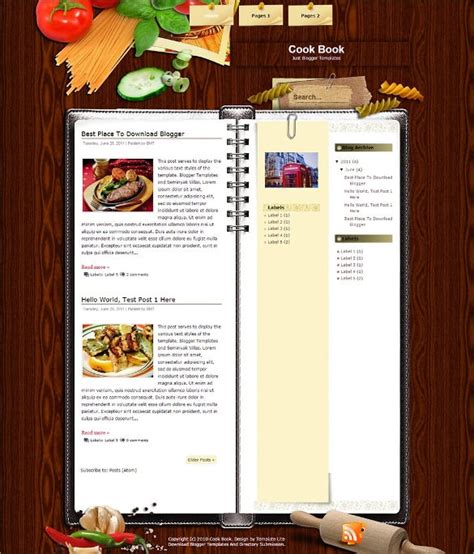 Food, Recipe Blog Website Templates & Themes | Free & Premium | Free ...