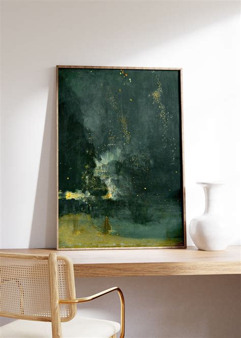 Nocturne in Black and Gold Print, James Whistler Art, Antique Painting, Vintage Poster ...