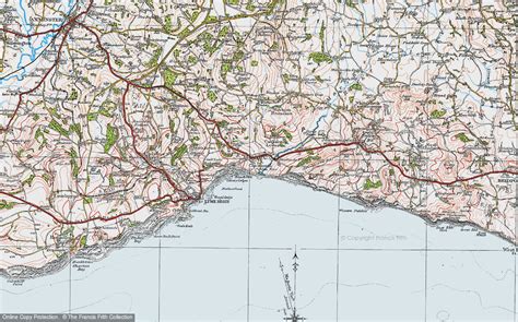 Historic Ordnance Survey Map of Charmouth, 1919