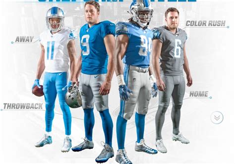 Lions to wear new throwback, color rush uniforms for 2017 season ...