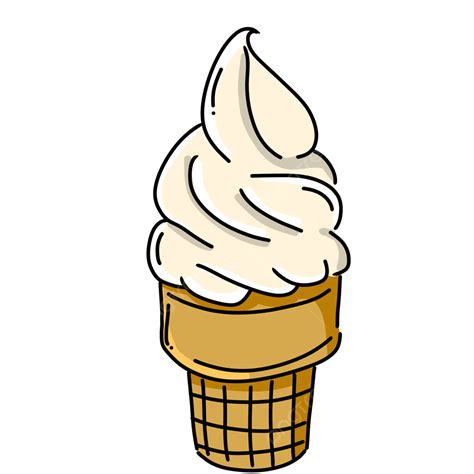 Vanilla Flavored Ice Cream Cone, Ice Cream Cone Clipart, Ice Cream Cones, Cute Ice Cream PNG ...