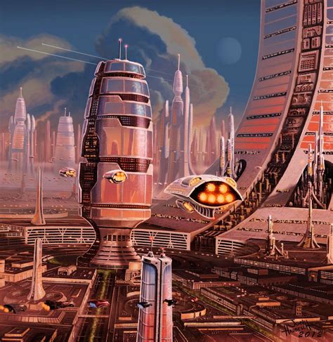 Future cities concept art | Sci fi city, Futuristic city, Retro futurism