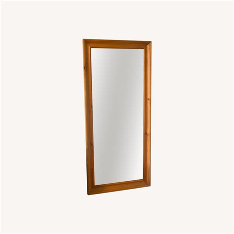 IKEA Rustic Wood Framed Full Length Mirror - AptDeco