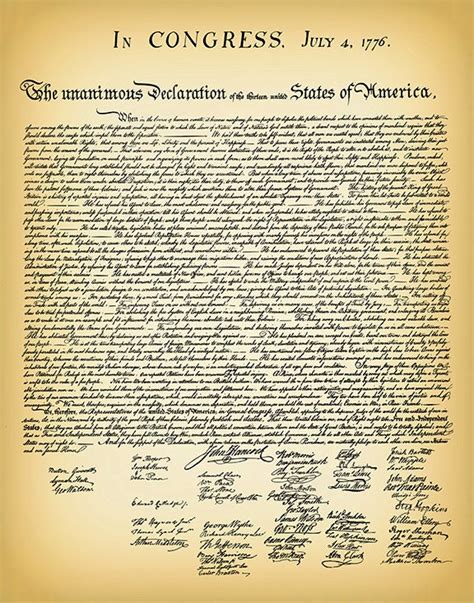 Printable Declaration Of Independence - Customize and Print