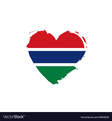 Gambia flag Royalty Free Vector Image - VectorStock