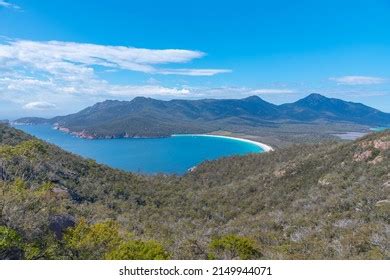 Aerial View Wineglass Bay Freycinet National Stock Photo 2149944071 ...