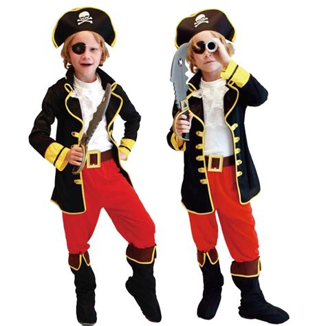 Halloween cosplay Pirates costume Halloween children's costume Captain ...