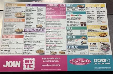 Taco Cabana Breakfast Hours & Menu Prices - 2024