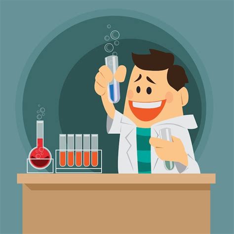 Premium Vector | A chemist cartoon cute.