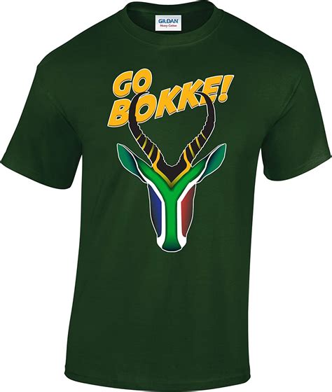 GILDAN Go Bokke South Africa T-Shirt : Amazon.co.uk: Fashion