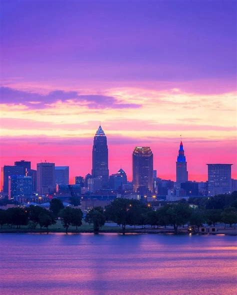 Cleveland OH sunset June 2019 #cityscape #cityporn #photography #travel #travelphotography ...