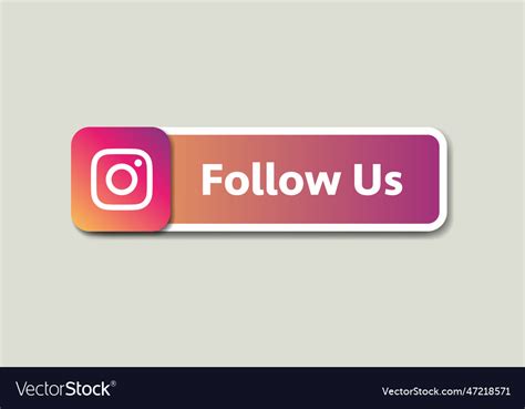 Instagram logo icon follow us Royalty Free Vector Image