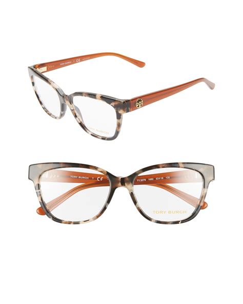 Tory Burch 53mm Optical Glasses in Beige/ Brown (Brown) - Lyst