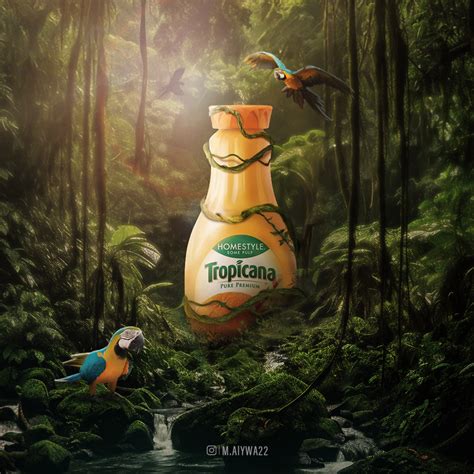 Product manipulation ads design ( TROPICANA) on Behance