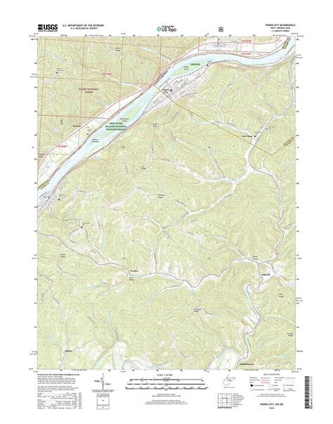 MyTopo Paden City, West Virginia USGS Quad Topo Map