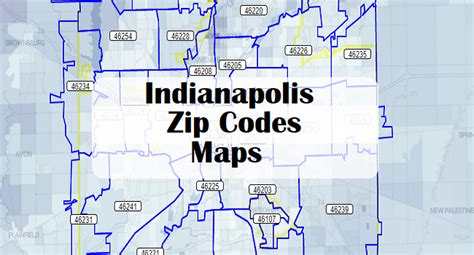 Indianapolis Area Zip Code Map