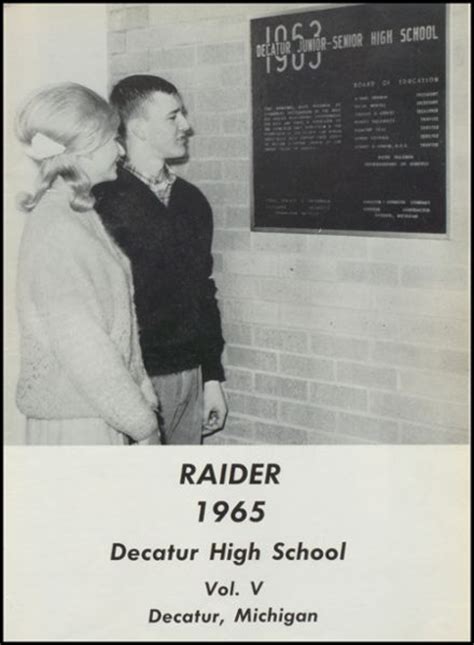 Explore 1965 Decatur High School Yearbook, Decatur MI - Classmates