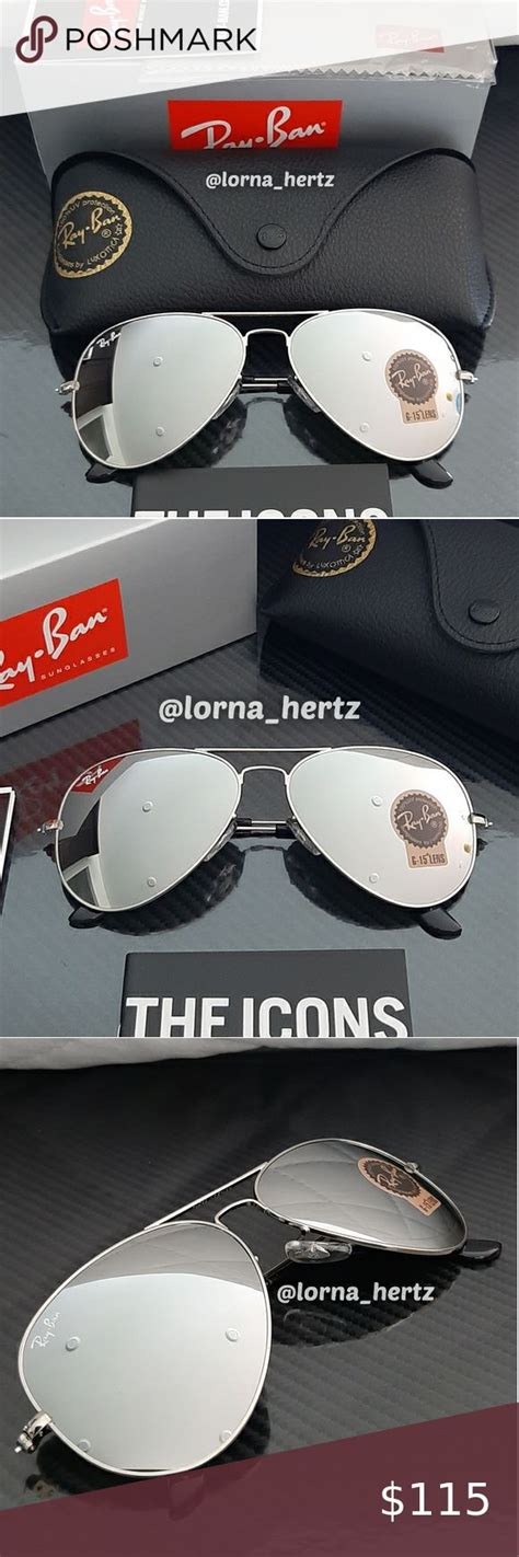 Ray-Ban Aviator RB3025 Silver Mirror Flash Standard and Large in 2022 ...