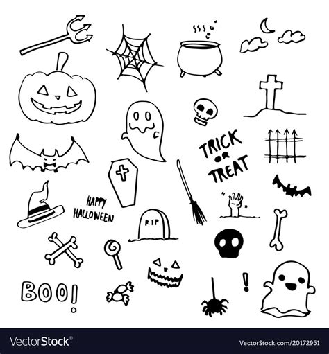 Halloween Doodle Drawings