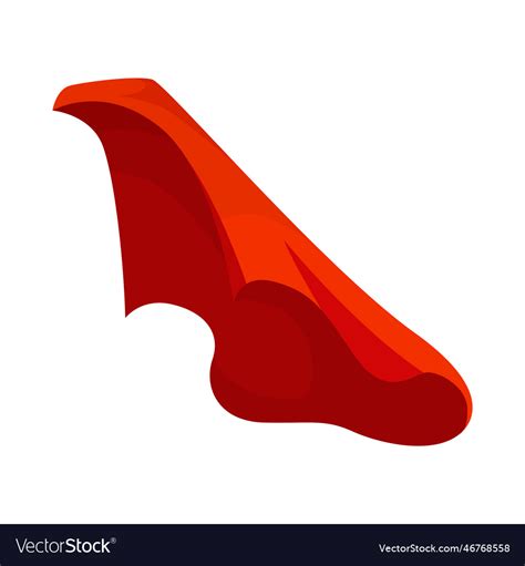 Side view of superhero red cape cartoon Royalty Free Vector