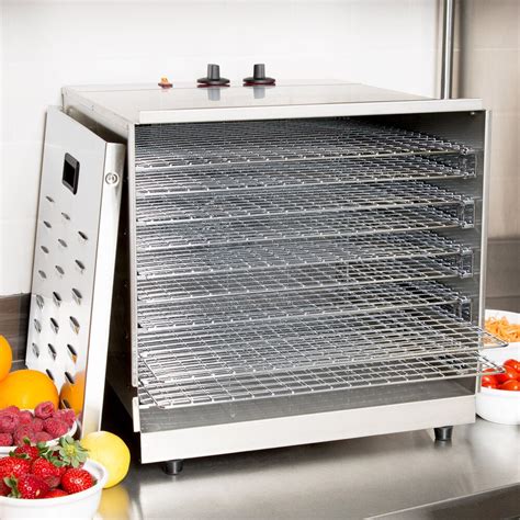 Avantco CFD10 Ten Rack Stainless Steel Food Dehydrator with Removable Door - 1000W