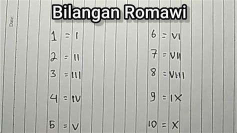 Matematika SD || Belajar Bilangan Romawi 1 - 20 || Mudah Sekali - YouTube