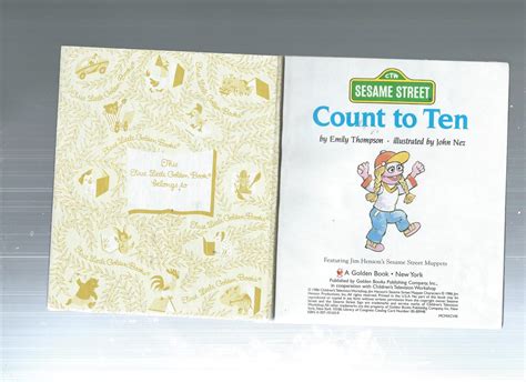 Sesame Street Count to Ten by Thompson, Emily / illust.by John Nez ...