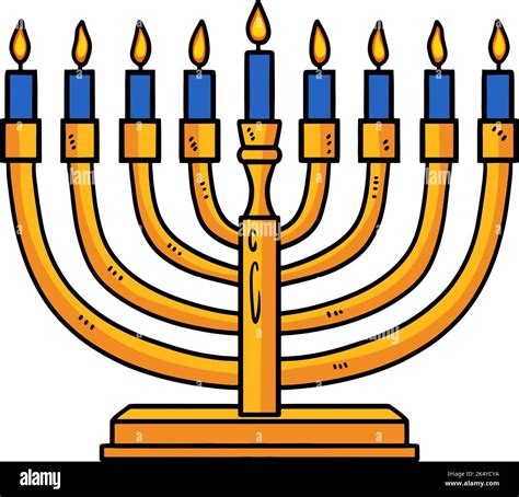 Hanukkah Menorah Cartoon Colored Clipart Stock Vector Image & Art - Alamy