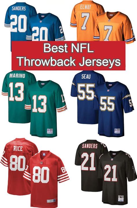 Best NFL Throwback Jerseys | Jersey, Throwback, Nfl