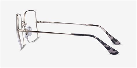 Ray-Ban Square - Square Silver Frame Glasses For Women | Eyebuydirect