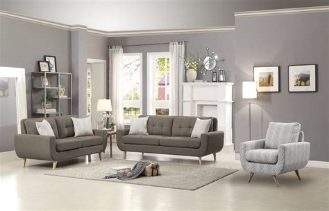 Mid-Century modern design is the inspiration for the Deryn Collection. | Leather sofa and ...