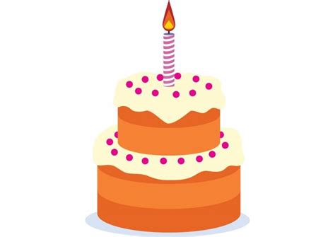 Birthday cake - download free vector drawing | Cake, Birthday cake illustration, Cute birthday cakes