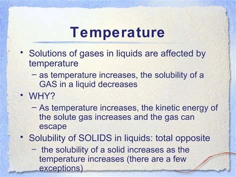 Factors Affecting Solubility | PPT