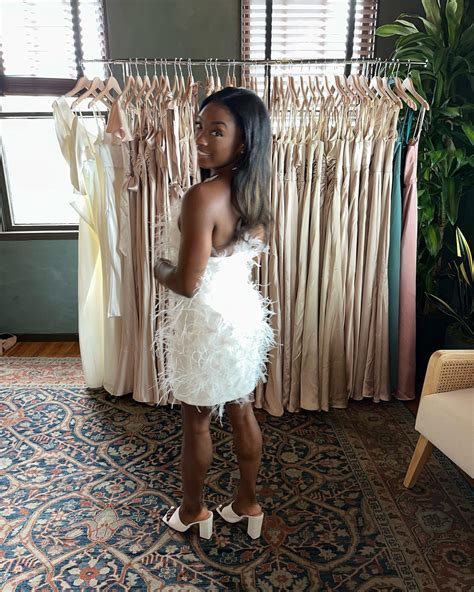 Simone Biles Shows Off White Mini Dress Before Wedding | Us Weekly