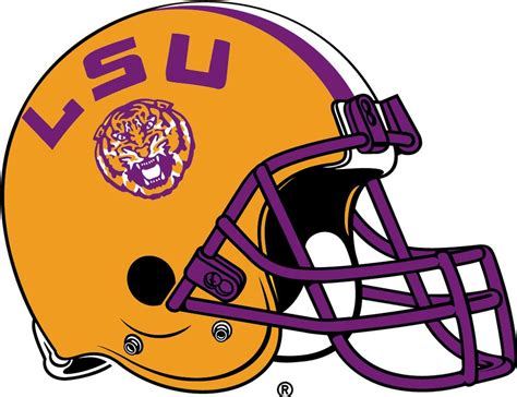 LSU Decal Football Helmet 3"