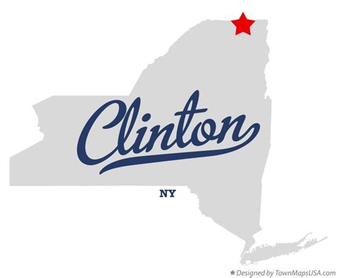 Map of Clinton, Clinton County, NY, New York