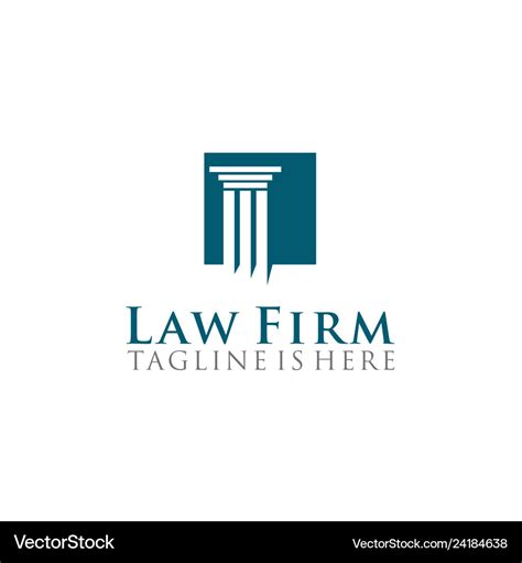 Law firm logo design Royalty Free Vector Image