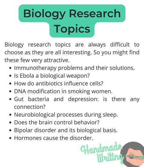 Biology research topics