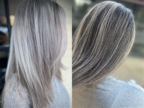 Herringbone highlights are the perfect and trending way to embrace your gray hair – Artofit