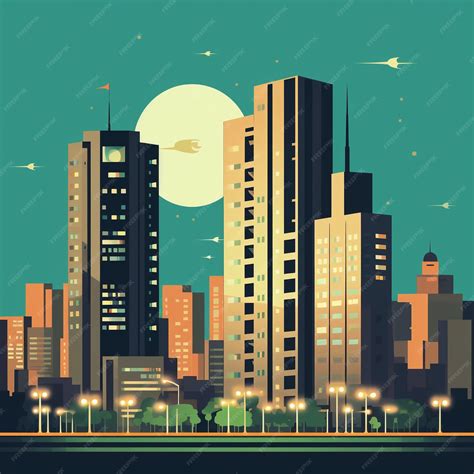 Premium AI Image | animated city illustration 8K HD