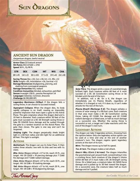 (D&D) Sun Dragons: Harness unrelenting radiant power with these star ...