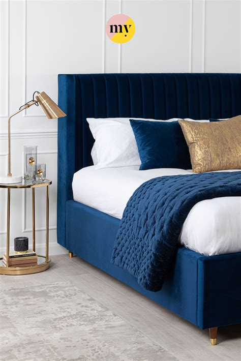 Baxter Storage Bed Royal Blue in 2021 | Blue bedroom decor, Blue bedroom, Bedroom furniture design