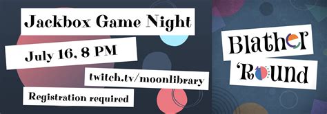 Jackbox Game Night Blather ‘Round 2021 07 16 – Moon Township Public Library