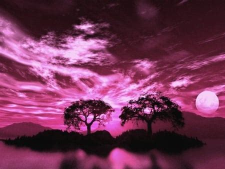 PINK MOON & SKY - Fantasy & Abstract Background Wallpapers on Desktop ...