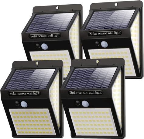 Litogo Luz Solar Exterior 140 LED【4 Pack / 3 Modos】con Sensor de Movimiento, Luces LED Solares ...