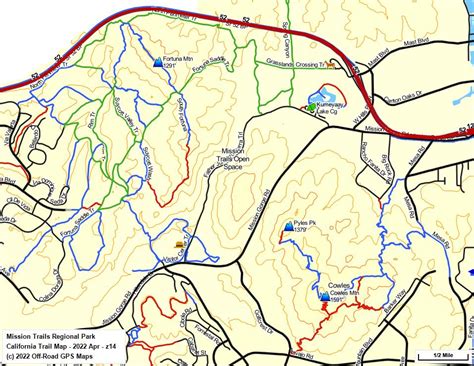 Mission Trails Regional Park - California Trail Map